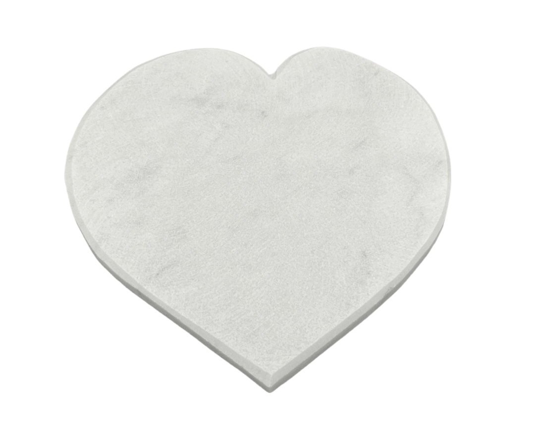 Sottopentola forma cuore Marmo Bianco Cattani satinato - Carrara - anticalarderiamafalda.com